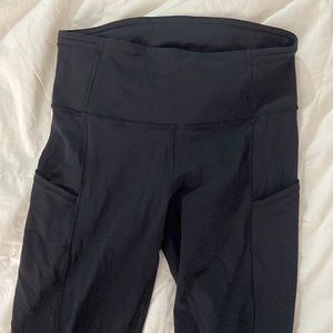 Lululemon Fast & Free Crops size 6 Black